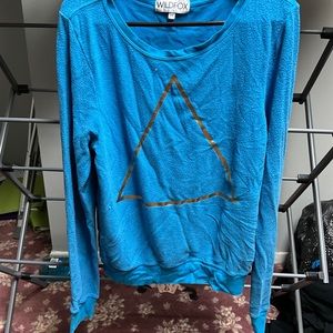 Wildfox blue triangle jumper medium